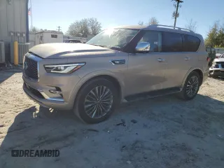 2019 Infiniti QX80 LUXE with VIN JN8AZ2NE7K9231409, listed as a Copart auction lot 49423315 with 179,677 mi miles and Non Repairable. Bid and sale history available at carsss.com. Image 1.