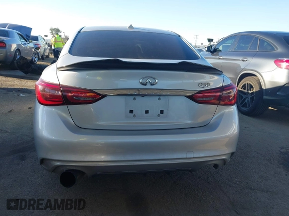 2019 Infiniti Q50 3.0t LUXE with VIN JN1EV7APXKM511676, listed as a IAAI auction lot 41655489 with 22,521 mi miles. Bid and sale history available at carsss.com. Image 16.
