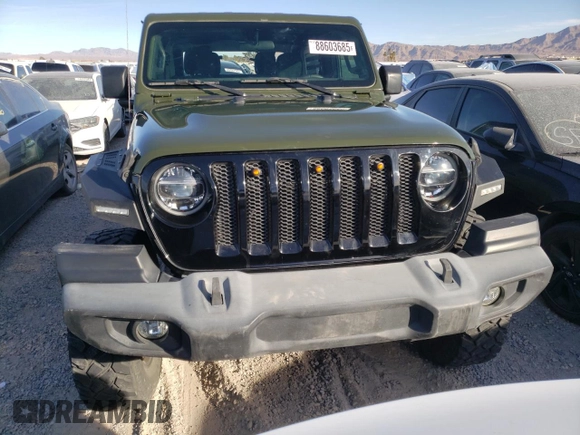2021 Jeep Wrangler Sport S with VIN 1C4HJXAG6MW557583, listed as a Copart auction lot 88603685 with 28,325 mi miles and Salvage Title. Bid and sale history available at DreamBid. Image 5.