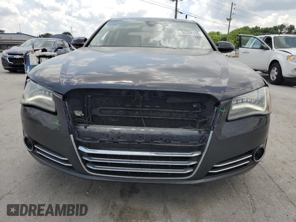 2011 Audi A8 with VIN WAURVAFD2BN004871, listed as a Copart auction lot 55208355 with 167,356 mi miles and Salvage title. Bid and sale history available at DreamBid. Image 5.