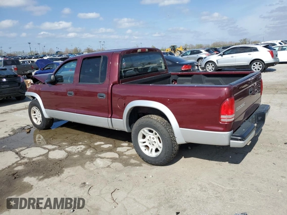 2003 Dodge Dakota SLT with VIN 1D7HL48N43S168353, listed as a Copart auction lot 51313975 with 213,540 mi miles and Salvage Title. Bid and sale history available at carsss.com. Image 2.