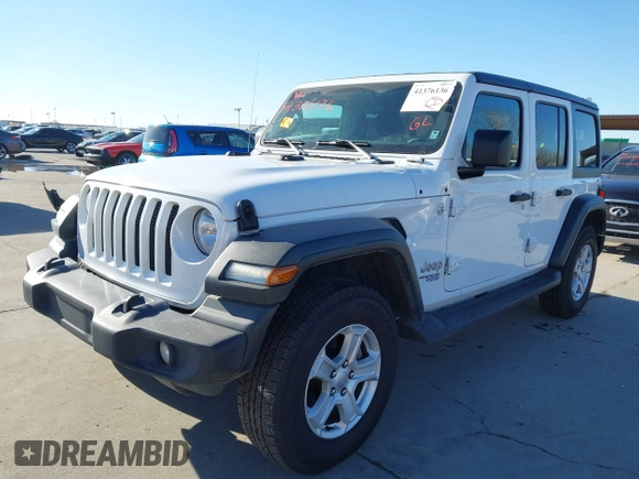 2020 Jeep Wrangler Unlimited Sport S z VIN 1C4HJXDG2LW335973, wystawiony jako IAAI lot #41376136 z przebiegiem 50 623 mil mil oraz . Historia ofert i sprzedaży dostępna na DreamBid. Obrazek 19.