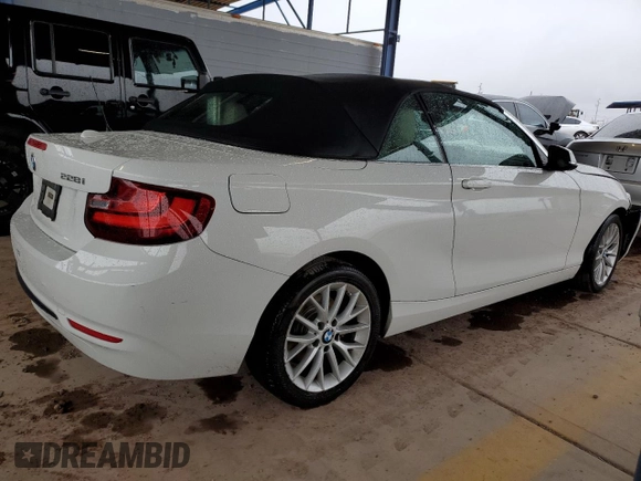 2016 BMW 2 Series 228i with VIN WBA1K9C54GV710166, listed as a Copart auction lot 48294275 with 0 mi miles and Salvage Title. Bid and sale history available at carsss.com. Image 3.