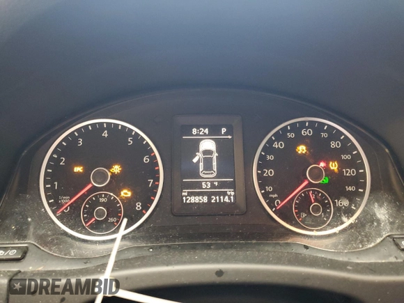2013 Volkswagen Tiguan S with VIN WVGAV3AX9DW626065, listed as a Copart auction lot 58014145 with 128,858 mi miles and Salvage title. Bid and sale history available at DreamBid. Image 9.