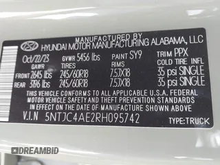 2024 Hyundai Santa Cruz SEL z VIN 5NTJC4AE2RH095742, wystawiony jako IAAI lot #41771157 z przebiegiem 12 757 mil mil oraz . Historia ofert i sprzedaży dostępna na DreamBid. Obrazek 9.