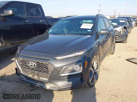 2018 Hyundai Kona Limited with VIN KM8K33A57JU072329, listed as a IAAI auction lot 41694616 with 107,801 mi miles. Bid and sale history available at carsss.com. Image 17.