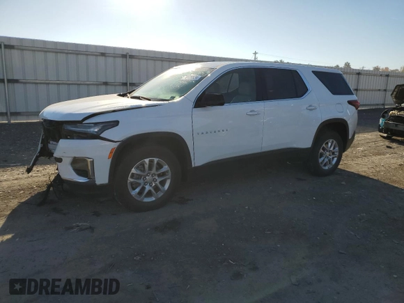 2022 Chevrolet Traverse LS with VIN 1GNEVFKW2NJ154441, listed as a Copart auction lot 78128824 with 37,215 mi miles and Salvage Title. Bid and sale history available at carsss.com. Image 1.