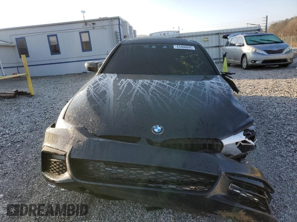 2018 BMW 5 Series 530i with VIN WBAJA5C59JG900021, listed as a Copart auction lot 43466695 with Not Provided miles and Salvage Title. Bid and sale history available at carsss.com. Image 5.