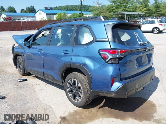 2025 Subaru Forester with VIN JF2SLDAC7SH407416, listed as a IAAI auction lot 42566823 with 13,165 mi miles and . Bid and sale history available at DreamBid. Image 3.
