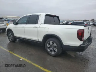 2019 Honda Ridgeline RTL-T with VIN 5FPYK2F61KB001996, listed as a Copart auction lot 45327165 with 57,018 mi miles and Salvage title. Bid and sale history available at DreamBid. Image 2.