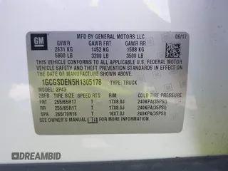 2017 Chevrolet Colorado 2WD Z71 z VIN 1GCGSDEN5H1305178, wystawiony jako IAAI lot #41986832 z przebiegiem 103 778 mil mil oraz . Historia ofert i sprzedaży dostępna na DreamBid. Obrazek 9.