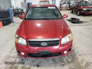 2008 Kia Spectra EX with VIN KNAFE121985020976, listed as a Copart auction lot 52587494 with 82,375 mi miles and Salvage Title. Bid and sale history available at carsss.com. Image 5.