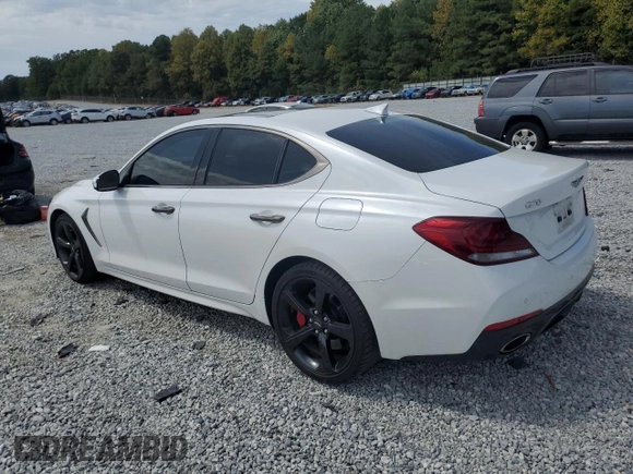 2020 Genesis G70 3.3T with VIN KMTG34LE8LU051166, listed as a Copart auction lot 70537264 with 15,304 mi miles and Salvage Title. Bid and sale history available at carsss.com. Image 2.