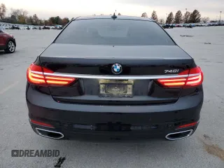2018 BMW 7 Series 740i xDrive with VIN WBA7E4C50JGV23975, listed as a Copart auction lot 82354264 with 63,657 mi miles and Salvage Title. Bid and sale history available at carsss.com. Image 6.