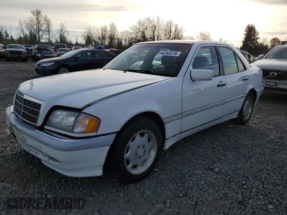 2000 Mercedes-Benz C 230 Kompressor with VIN WDBHA24G7YA822415, listed as a Copart auction lot 44250475 with 180,311 mi miles and Salvage Title. Bid and sale history available at carsss.com. Image 1.