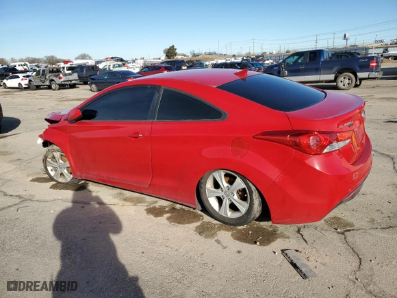 2013 Hyundai Elantra Coupe GS PZEV with VIN KMHDH6AE6DU000859, listed as a Copart auction lot 86161554 with 161,085 mi miles and Salvage Title. Bid and sale history available at carsss.com. Image 2.