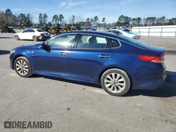2017 Kia Optima EX with VIN 5XXGU4L32HG148418, listed as a Copart auction lot 54163215 with 99,850 mi miles and Salvage title. Bid and sale history available at DreamBid. Image 2.