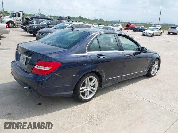2012 Mercedes-Benz C-Class C 250 Sport with VIN WDDGF4HB1CA599859, listed as a IAAI auction lot 42120154 with 74,151 mi miles. Bid and sale history available at carsss.com. Image 4.