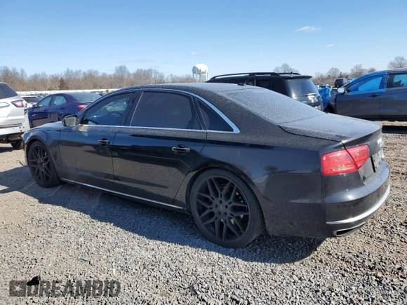 2014 Audi A8 4.0T с VIN WAUR2AFDXEN005361, выставлен на аукционе Copart как лот 46828285 с пробегом 106 984 миль миль и Списание • Salvage title. История ставок и продаж доступна на DreamBid. Изображение 2.