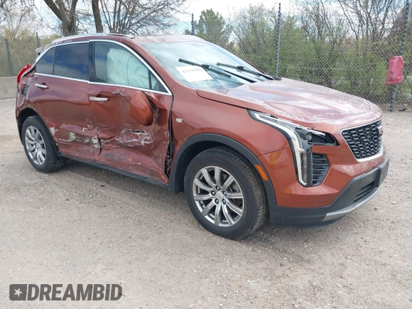 2019 Cadillac XT4 AWD Premium Luxury with VIN 1GYFZDR45KF183306, listed as a IAAI auction lot 42136598 with 44,657 mi miles and . Bid and sale history available at carsss.com. Image 1.