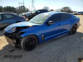 2018 Kia Stinger GT with VIN KNAE35LC8J6013008, listed as a Copart auction lot 46808355 with 135,138 mi miles and Salvage Title. Bid and sale history available at carsss.com. Image 1.