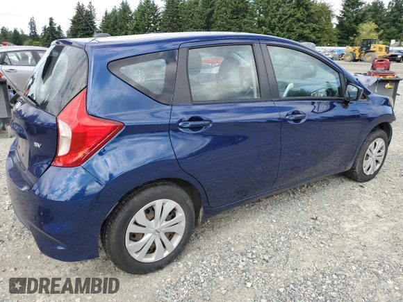 2017 Nissan Note SV with VIN 3N1CE2CP7HL365389, listed as a Copart auction lot 61293065 with 43,538 mi miles and Salvage title. Bid and sale history available at DreamBid. Image 3.