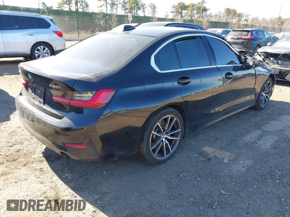 2021 BMW 3 Series 330i xDrive with VIN 3MW5R7J08M8B81635, listed as a IAAI auction lot 41628060 with 73,183 mi miles. Bid and sale history available at carsss.com. Image 4.