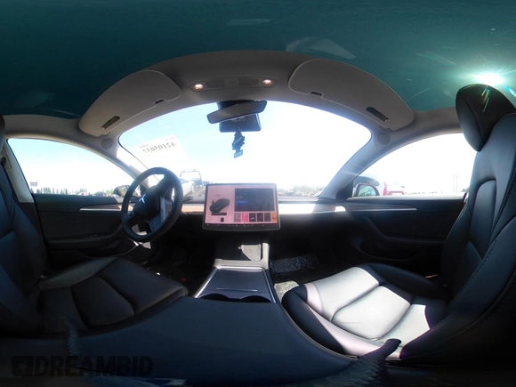 2023 Tesla Model 3 Long Range with VIN 5YJ3E1EBXPF603421, listed as a IAAI auction lot 42105037 with 13,186 mi miles and . Bid and sale history available at DreamBid. Image 22.