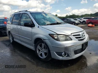 2005 Mazda MPV LX with VIN JM3LW28J650540407, listed as a Copart auction lot 62223774 with 136,977 mi miles and Salvage Title. Bid and sale history available at carsss.com. Image 4.