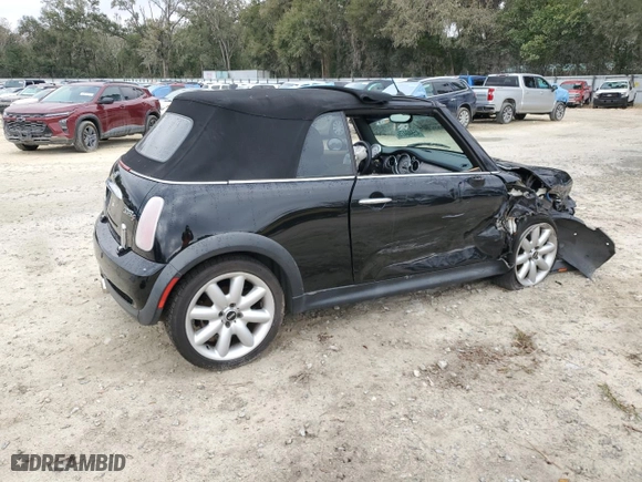 2005 MINI Cooper Convertible S with VIN WMWRH33555TK55707, listed as a Copart auction lot 45940475 with 155,984 mi miles and Salvage Title. Bid and sale history available at carsss.com. Image 3.