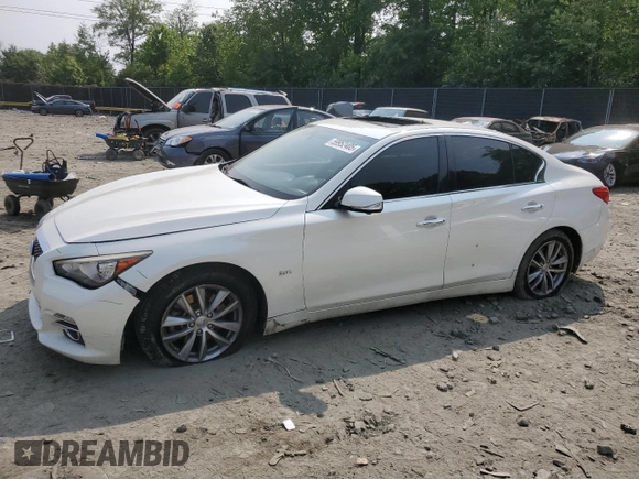 2017 Infiniti Q50 Premium z VIN JN1EV7AP1HM734018, wystawiony jako Copart lot #59952405 z przebiegiem 101 472 mil mil oraz Szkoda całkowita • Salvage title. Historia ofert i sprzedaży dostępna na DreamBid. Obrazek 1.
