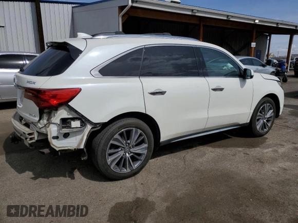 2017 Acura MDX w/Technology Pkg with VIN 5FRYD4H54HB019127, listed as a Copart auction lot 49433905 with 130,104 mi miles and Salvage Title. Bid and sale history available at carsss.com. Image 3.
