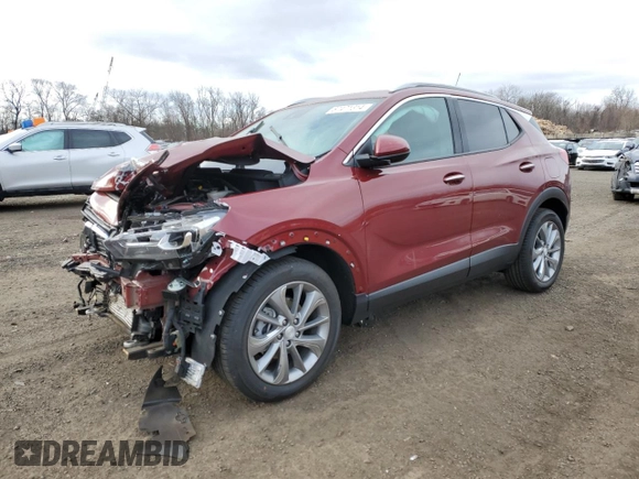 2023 Buick Encore GX Essence с VIN KL4MMGSL9PB133807, выставлен на аукционе Copart как лот 87471314 с пробегом 5 705 миль миль и Списание • Salvage title. История ставок и продаж доступна на DreamBid. Изображение 1.