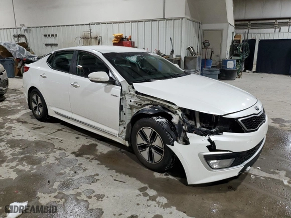 2013 Kia Optima Hybrid EX with VIN KNAGM4AD3D5042762, listed as a Copart auction lot 41748295 with NaN miles and Salvage Title. Bid and sale history available at carsss.com. Image 4.