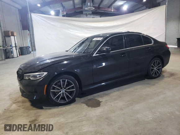 2019 BMW 3 Series 330i xDrive with VIN WBA5R7C57KAJ87310, listed as a Copart auction lot 42261105 with 0 mi miles and Salvage Title. Bid and sale history available at carsss.com. Image 1.