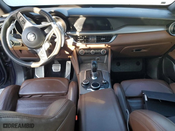 2019 Alfa Romeo Stelvio Ti Sport with VIN ZASPAKBN6K7C30692, listed as a Copart auction lot 77172234 with 110,320 mi miles and Clean Title. Bid and sale history available at carsss.com. Image 8.