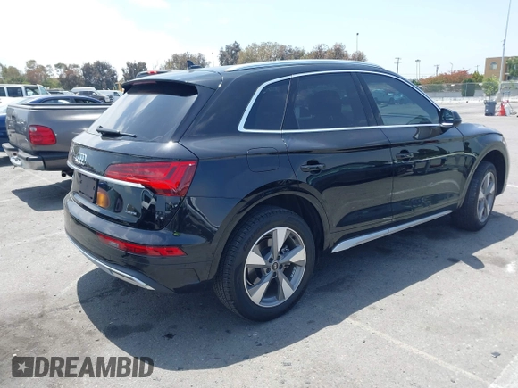 2023 Audi Q5 Premium with VIN WA1ABAFY2P2132364, listed as a IAAI auction lot 42272904 with 20,326 mi miles and . Bid and sale history available at DreamBid. Image 4.