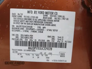 2018 Ford EcoSport SE with VIN MAJ3P1TEXJC229328, listed as a IAAI auction lot 42059911 with 27,531 mi miles. Bid and sale history available at carsss.com. Image 9.
