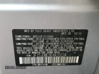 2014 Subaru Forester XT Touring with VIN JF2SJGMC9EH420224, listed as a Copart auction lot 48981495 with Not Provided miles and Salvage Title. Bid and sale history available at DreamBid. Image 13.
