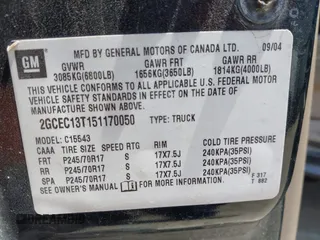 2005 Chevrolet Silverado 1500 LS with VIN 2GCEC13T151170050, listed as a IAAI auction lot 42066907 with 135,682 mi miles and . Bid and sale history available at DreamBid. Image 9.