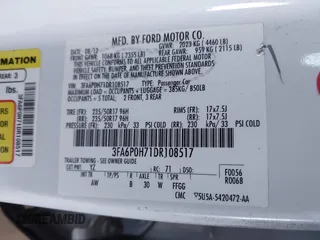 2013 Ford Fusion SE with VIN 3FA6P0H71DR108517, listed as a IAAI auction lot 42120754 with 214,061 mi miles and . Bid and sale history available at DreamBid. Image 9.