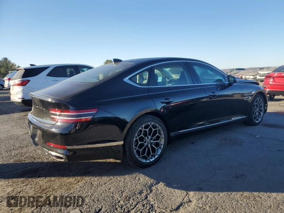 2021 Genesis G80 2.5T with VIN KMTGB4SC5MU046379, listed as a Copart auction lot 77659574 with 30,997 mi miles and Salvage Title. Bid and sale history available at carsss.com. Image 3.