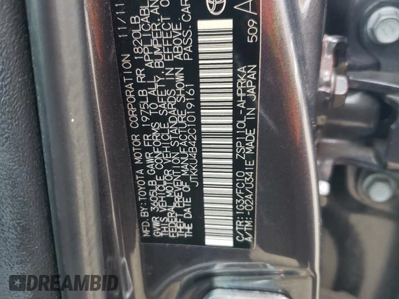 2012 Scion xD with VIN JTKKU4B42C1019161, listed as a Copart auction lot 44522145 with 149,308 mi miles and Salvage Title. Bid and sale history available at DreamBid. Image 13.