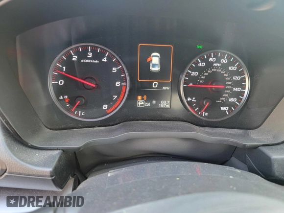 2023 Subaru WRX Premium with VIN JF1VBAH61P8802119, listed as a Copart auction lot 49538505 with 197 mi miles and Salvage title. Bid and sale history available at DreamBid. Image 8.
