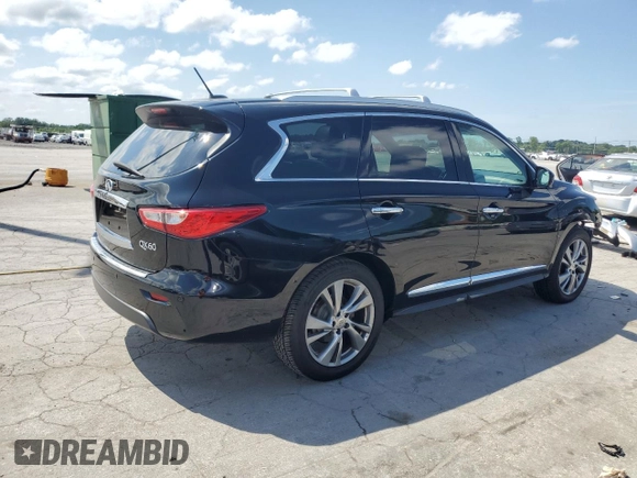 2015 Infiniti QX60 z VIN 5N1AL0MM0FC536118, wystawiony jako Copart lot #57816955 z przebiegiem 149 835 mil mil oraz Szkody całkowita. Historia ofert i sprzedaży dostępna na DreamBid. Obrazek 3.