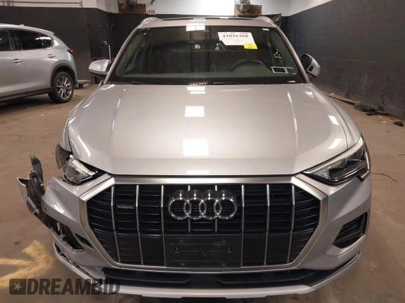 2021 Audi Q3 Premium with VIN WA1AUCF34M1078805, listed as a IAAI auction lot 42026360 with 38,473 mi miles and . Bid and sale history available at DreamBid. Image 12.
