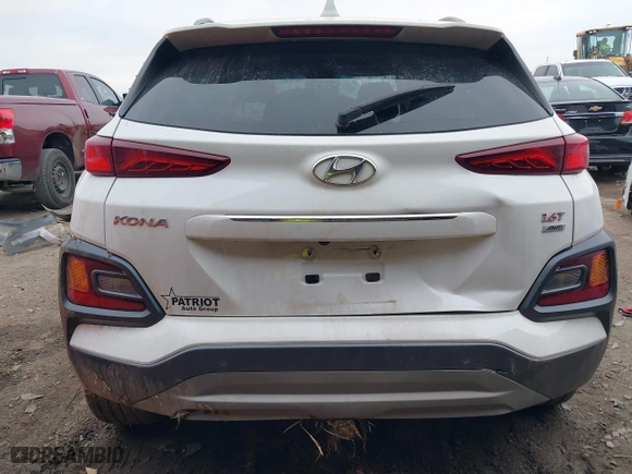 2021 Hyundai Kona Ultimate with VIN KM8K5CA58MU721649, listed as a IAAI auction lot 41215632 with 1 mi miles. Bid and sale history available at carsss.com. Image 17.