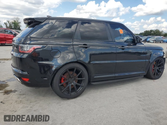 2020 Land Rover Range Rover Sport SVR with VIN SALWZ2RE3LA898711, listed as a Copart auction lot 73490674 with 29,180 mi miles and Non Repairable. Bid and sale history available at carsss.com. Image 3.