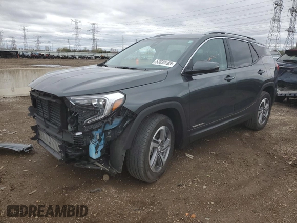 2021 GMC Terrain SLT with VIN 3GKALVEV6ML353109, listed as a Copart auction lot 53830105 with 30,187 mi miles and Salvage title. Bid and sale history available at DreamBid. Image 1.