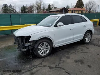 2016 Audi Q3 Premium Plus with VIN WA1BFCFS9GR005327, listed as a Copart auction lot 50389585 with 105,616 mi miles and Salvage Title. Bid and sale history available at carsss.com. Image 1.